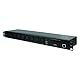 LogiLink Professional PDU8P01 Hochwertige IP 19 Steckdosenleiste 8-fach mit Schalt-, Mess/Warnfunktion, Temperatur und Feuchtigkeitssensor Schwarz