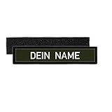 2,5x12,5cm Copytec Namenschild Patch Oliv-grün Uniform personalisiert individuell Namen #24126