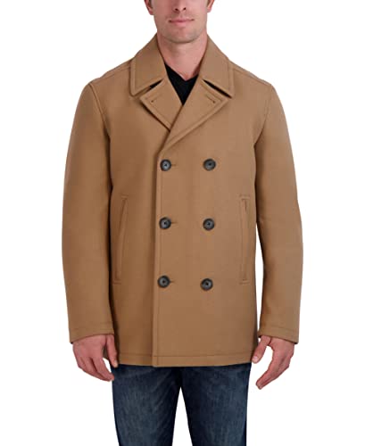 Image of Nautica Men's Wool Blend Peacoat - Double-Breasted Winter Coat, Regular, Big & Tall Sizes