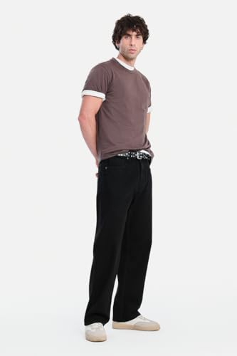 Image of SNITCH Men Jeans Casual Wear | Straight Fit Full Length Button & Zip Closure | 100% Cotton Denim Fabric Durable & Breathable for Streetwear & Daily Outings