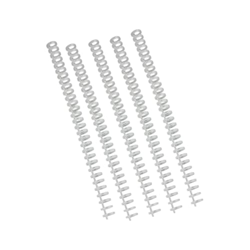 JAMIEKA - 5 unidades, 30 anillos, peine de encuadernación de plástico, 12 mm, 30 agujeros, bocinas de encuadernación para cuaderno recargable, planificador de diario