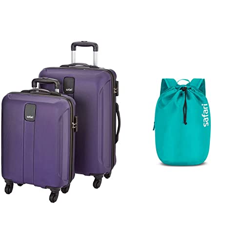 Image of Safari Thorium Sharp Anti-Scratch Combo Set of 2 Small, Medium Polycarbonate Check-in 4 Wheel Hard Suitcase