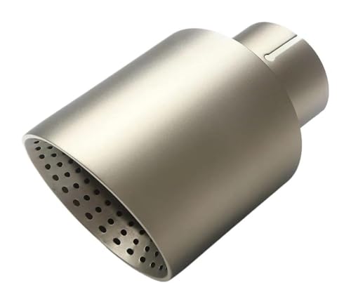 Tubo de escape universal 63 mm de acero inoxidable con elegante acabado plata mate