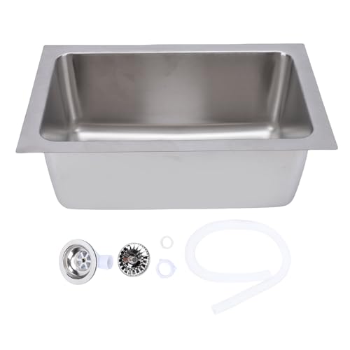 Fregadero de acero inoxidable para RV con colador de cesta cepillado 304 compacta 7