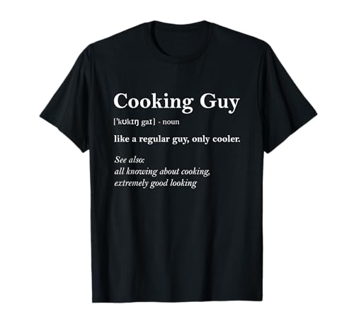 Cooking Guy Definizione Divertente Ragazzo Cucina Regalo Cuoco Maglietta