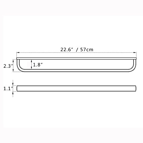 Aothpher 24 Inch/60Cm Wall Mounted Copper Bathroom Towel Bar Single Towel Rack, Rose Gold Polished #TOP6