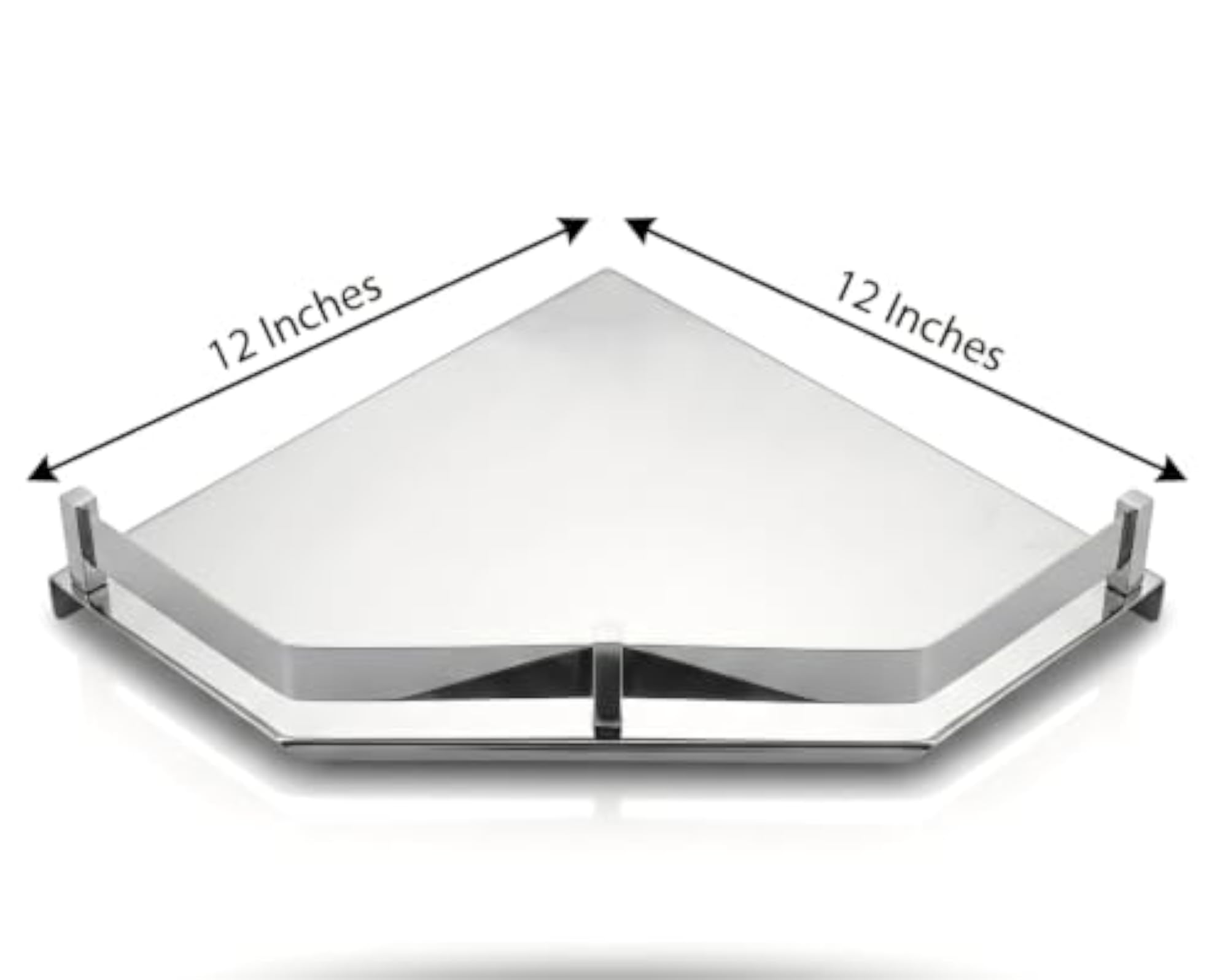 Stainless Steel Corner Shower Shelf, Chrome Finish