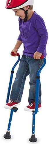 Geospace Original Walkaroo 'Wee' Balance Stilts with Adjustable Height for Little Kids & Beginners (Ages 4+) Active Play, in Assorted Colors (Red or Blue)