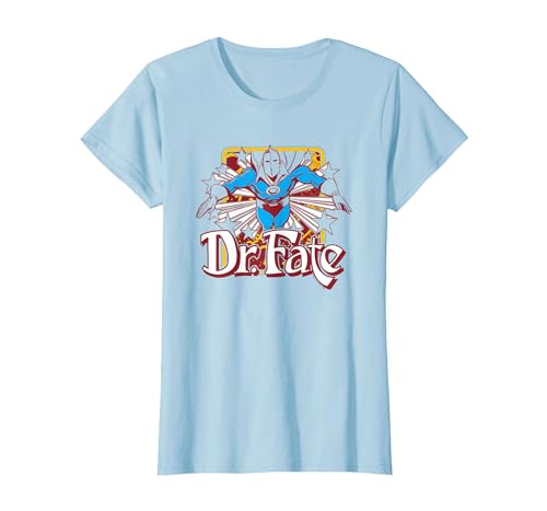 Justice League Dr. Fate Stars Camiseta, Mujer, Azul Bebé, M