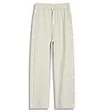 Boutons fonctionnels:sweatpants avec des rayures classiques de couleur contrastée, des boutons cachés intégrés, et des pantalons à double boutonnage avec des boutons-pression latéraux pour les enfiler et les enlever facilement. C'est une bonne idée de le porter avant les matchs de basket, la gym et d'autres activités.