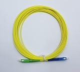 Cable amarillo de fibra óptica latiguillo SC/APC a SC/UPC. Ideal para conexiones a ethernet, centro de redes, centro de datos, LAN, SAN, etc. 