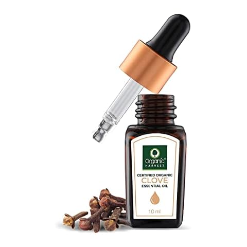 Organic Harvest Clove Bud Essential Oil, Pure and Undiluted Therapeutic Grade for Aromatherapy Diffuser and Toothache Relief, USDA Certified 10ml Cover