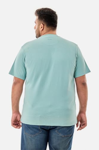 Image of SNITCH Men Polo Plus Size T-Shirt | Knitted Solid Polo with Contrast Tipped Collar & Logo Embroidery | 100% Cotton Breathable Lightweight Smart Casual Wear