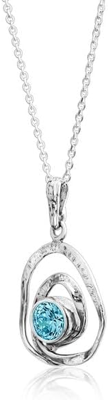 JEAN RACHEL JEWELRY 925 Sterling Silver Necklace for Women - Free Form with Cubic Zirconia Vintage Design - Hypoallergenic, Lead & Nickel Free - Artisan Handcrafted Statement Necklace - Image 3