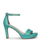 zapatos turquesa con que combina  FIESTA Sandalias de tacón alto y plataforma TURQUESAS, EU 40