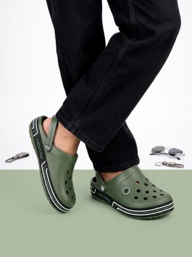 Image of Hoppa Trio Clogs for Men, Extra Soft EVA Moulded Slip-On Clogs | Lightweight, Cushioned, Water-Resistant & Non-Slip | Everyday Casual Footwear