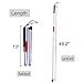 Baitaihem Folding Blind Cane Reflective Red Folding Walking Stick for Vision Impaired and Blind People