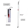 Baitaihem Folding Blind Cane Reflective Red Folding Walking Stick for Vision Impaired and Blind People