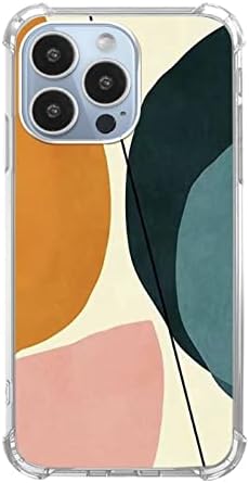 coll helotk Geometric Color Shapes Case Compatible with iPhone 13 Pro Max,Geometric Color Shapes Pattern Slim Shockproof TPU Bumper Protective Cover Case for iPhone 13 Pro Max