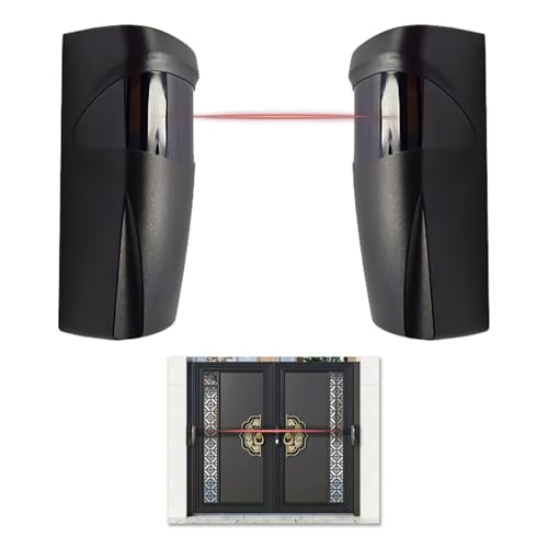 Infrarot Sensor Lichtstrahl, Lichtschranke Infrarot Sensor,IR Lichtschranke Sensor, Universal 12/24V AC/DC, Wetterfest, Für Automatische Garagentore und Tore, Reichweite bis zu 20 Meter