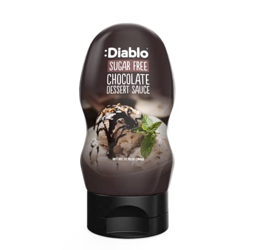 Diablo Sugar Free Dessert Sauce - Gluten-Free Syrup, Drizzle Sweetener, Keto Friendly Flavoring Topping, Perfect for Gifting, No Added Sugar - Chocolate, 360g, 12.70oz - 2 Packs