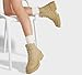 LUCKY STEP Women's Platform Ankle Boots Zipper Fashion Combat Thick Lug Sole Durable Chunky Wedge Booties Shoes(Camel,8)