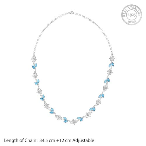 Image of GIVA 925 Silver Bluey Floral Set| Gifts for Women and Girls | With Certificate of Authenticity and 925 Stamp | 6 Months Warranty*