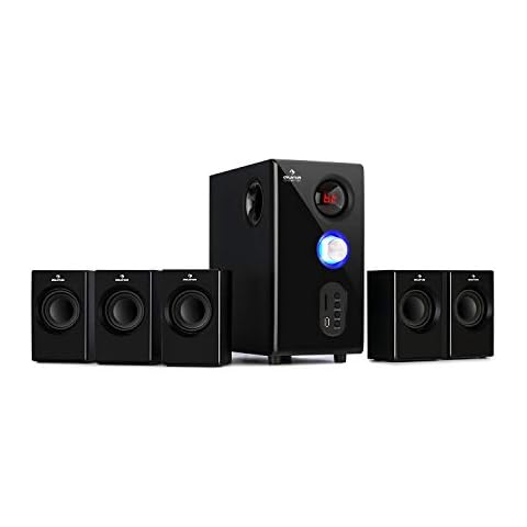 auna Concept 5.1 Soundsystem, Heimkino, OneSide Subwoofer, Balanced Sound Concept, 5.1 Heimkinosystem mit Bluetooth, USB-Port, SD-Slot, inkl. Fernbedienung Cover