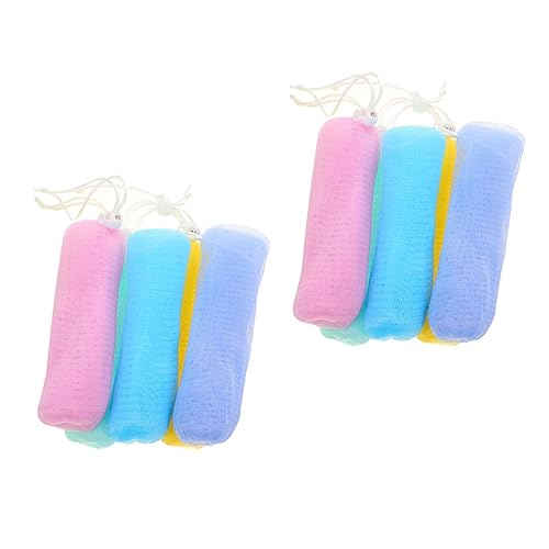 OUNONA 10 piezas Unidades Bolsas Malla para Jabón Espumante para Jabón Ahorradora Exfoliante Suave Secado Rápido Colores Aleatorios para Baño y Ducha Color Aleatorio Color Aleatorio