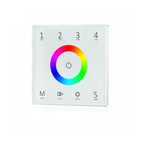 Contrôleur DMX512 tactile RGB RGBW 4 zones T13 blanc pour panneau et ruban LED