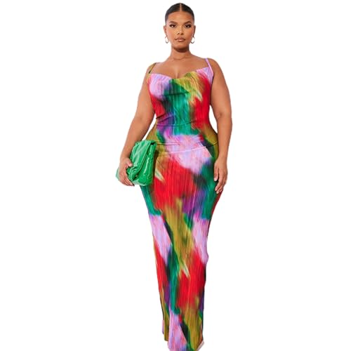 Robe longue imprimée dos nu avec col en V profond pour l'été