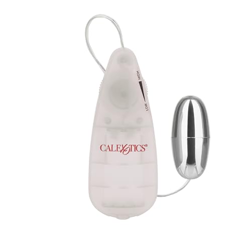 CalExotics Slim Teardrop Bullet Vibrator Slim easy controller and Powerful multi-speed vibrations for Couple Adult Sex Toy - Clear