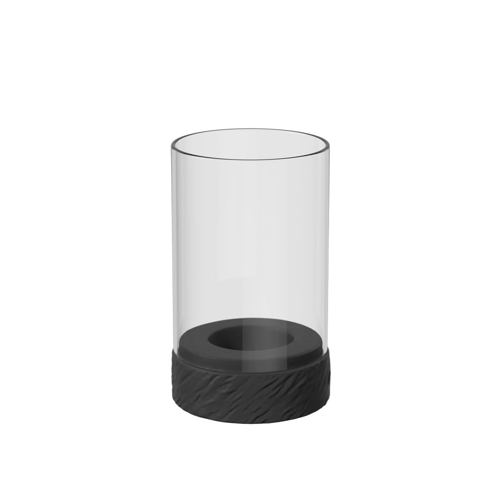 Villeroy & Boch - Manufacture Rock Home portacandela misura S, 8x8x13cm, nero