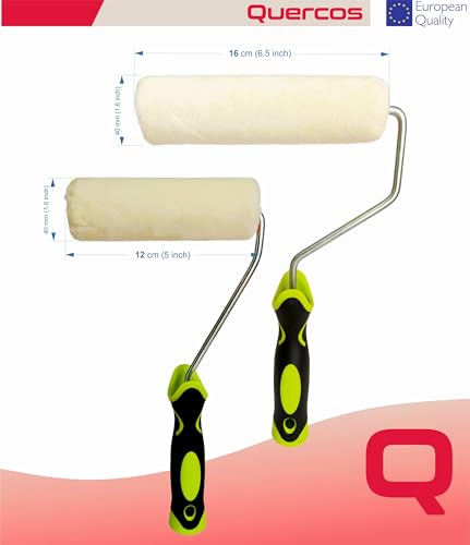 Quercos. Ersatzwalze für Midi Velour Import 12cm - Rollenhülle aus Samt, Plüschwolle, 5 mm, Midi-Rollen, Hasenbein, für alle Arten von Farben und Lacken. (C)