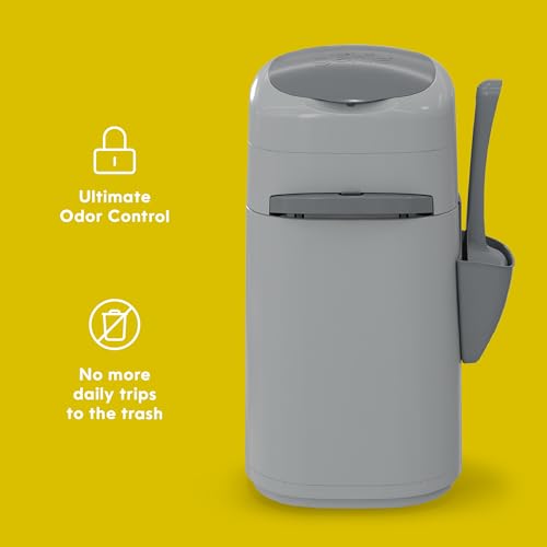 Litter-Genie-Design-Pail-Includes-a-Refill-That-can-Last-up-to-2-Months-a-Scoop-and-a-Scoop-Holder