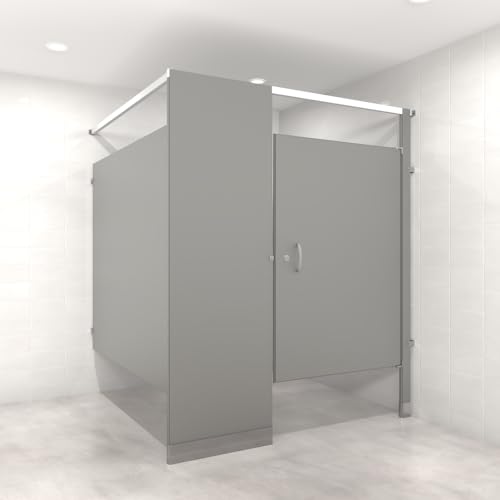 Bathroom Partition - Powder Coated - Hadrian - Overhead Braced - Right Hand Corner-1