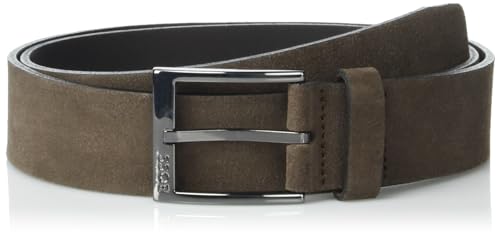 BOSS mens Sharp Buckle Smooth Suede Belt