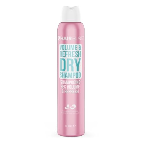 HAIR BURST Volume & Refresh Dry Shampoo — No White Residue, Revitalising Hair with Added Texture & Root Lift, Absorbs Excess Oils, Enriched with Hydrolysing Wheat Protein & Panthenol