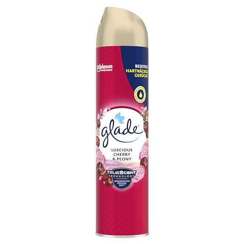 Glade by Brise Duftspray, Für langanhaltende Frische in allen Räumen, Fruchtiger Kirsche & Pfingstrosen-Duft, 300 ml