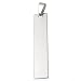 VALYRIA 10pcs Stainless Steel Polished Stamping Blanks Tags Rectangle Charm Pendant,Silver Tone (5cmx1cm)