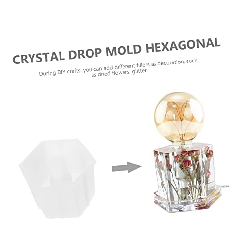 Moule silicone hexagonal pour lampe de nuit époxy diy x2 - 3