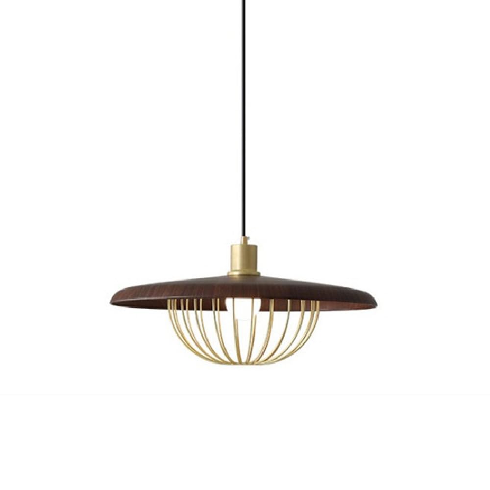 Lampe suspendue E27 effet bois pour valoriser un magasin