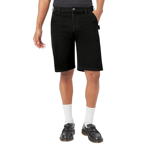 Dickies Men's 11 Inch Denim Utility Shorts, Black Denim, 30 at