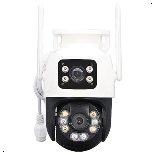 Câmera de Segurança Exterior A28b IP66 com Visão Noturna e Detecção de Movimento, Dupla Lente