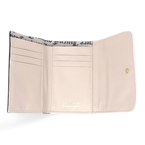 Juicy Couture Women's Double Sided Trifold Wallet with Keyring (Royal Couture Liquorice)3