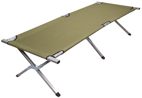 GI-Style Heavy Duty Folding Steel Cot | Sturdy Military-Style Camping Cot