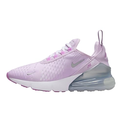Nike Air Max 270 Big Kids' Shoes (Doll/Rush Fuchsia/White/Metallic Silver)