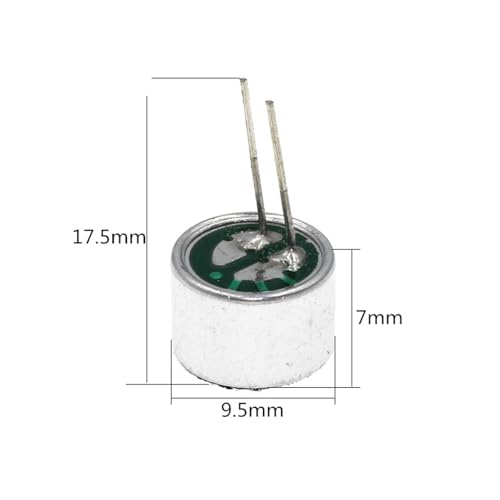Micrófono electret 9767 de 2 pines para reparar intercomunicadores y audio DIY, 100 uds 3