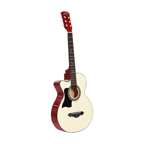 38 Inch Left Handed Guitar Wooden Acoustic Guitar Left Hand with Picks Strap Carry Bag - ALPHA