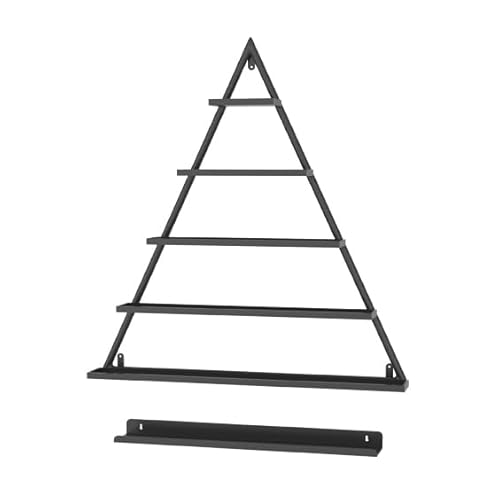 Estante triangular de metal para esmalte de uñas, estantes de exhibición de cosméticos montados en la pared, almacenamiento de perfume para salones de uñas y spas en casa, elegante diseño negro